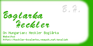 boglarka heckler business card
